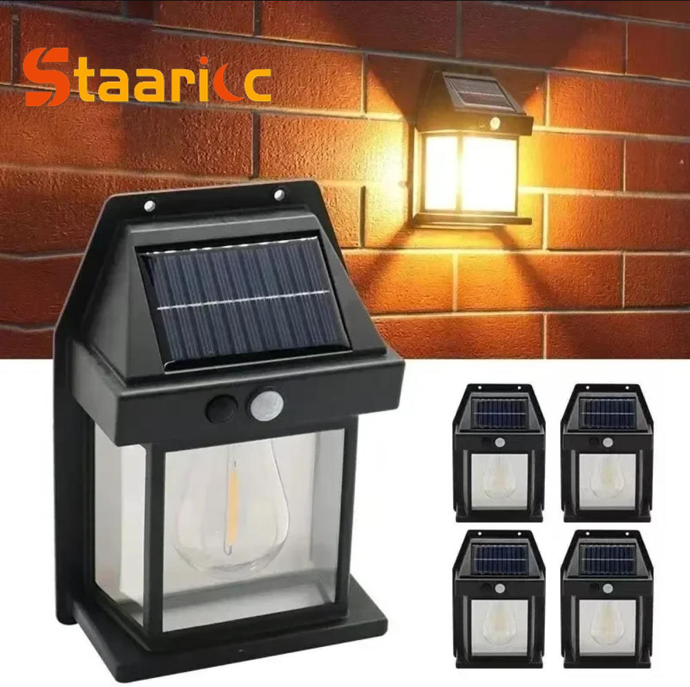 Waterproof Junction Box Solar - Lampe murale solaire extérieure en tungstène