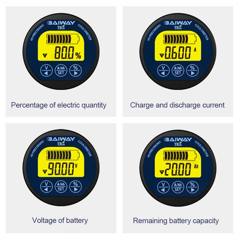 Coulomètre étanche TR16H DC 8- - Battery Monitor Coulometer avis et prix