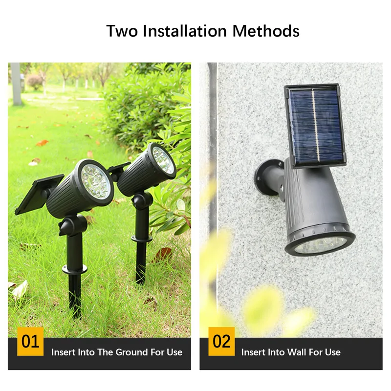 1/2PCS Lampes solaires de jard - Waterproof Junction Box Solar avis et prix